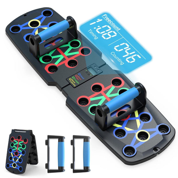 Prisma Push-Up Power Board with comfortable grip handles and sturdy, non-slip base, ideal for home and outdoor workouts.