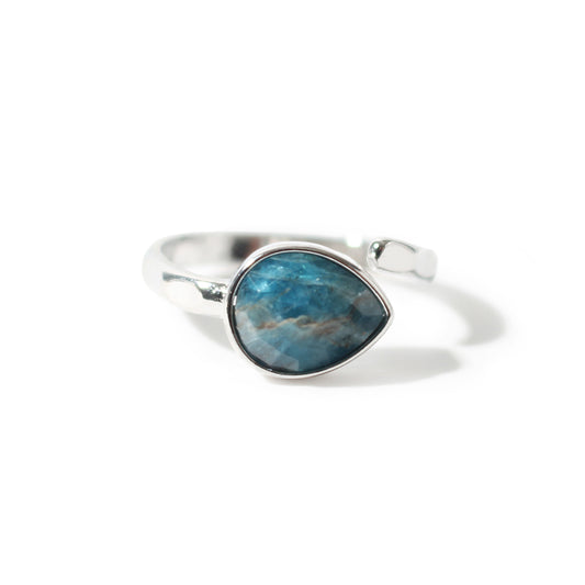 Blue Apatite Adjustable Ring