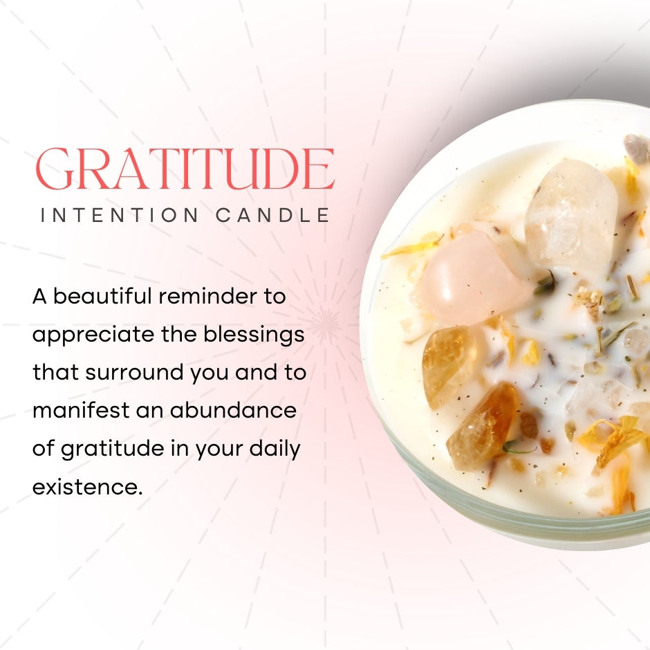 Gratitude Crystal Intention Candle
