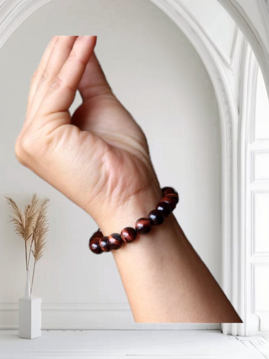 Motivation - Red Tiger's Eye Beaded Bracelet