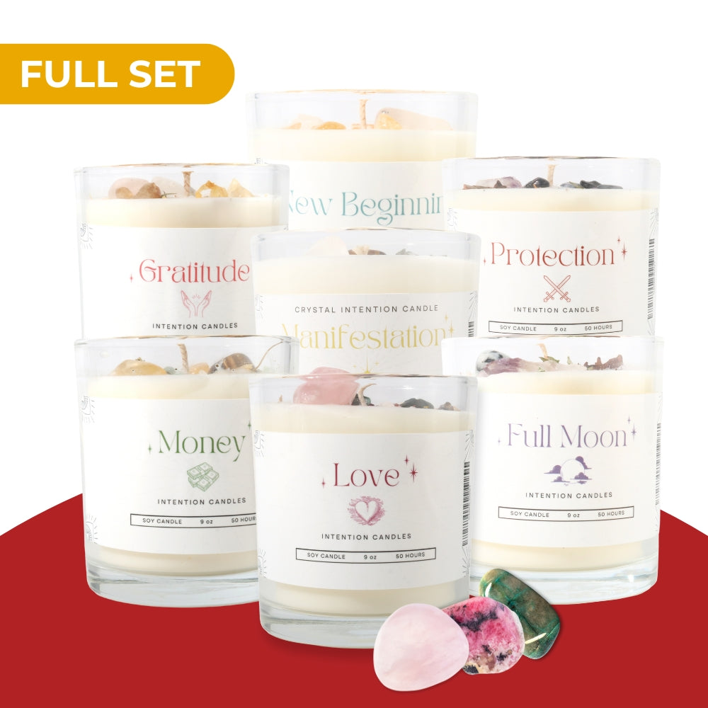 Protection Crystal Intention Candle