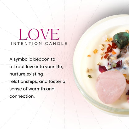 Love Crystal Intention Candle