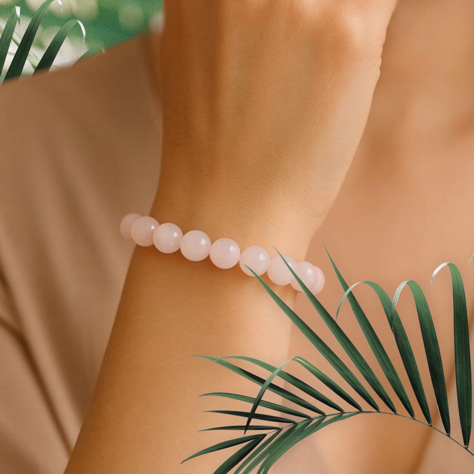 Rose Quartz Bead Bracelet