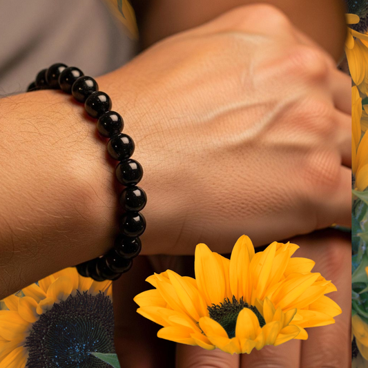 Black Tourmaline Bead Bracelet